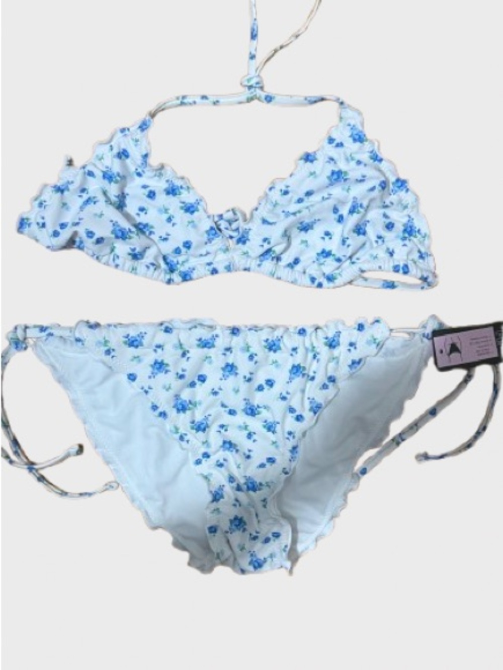 Shade & Shore White Floral Underwire Bikini Set